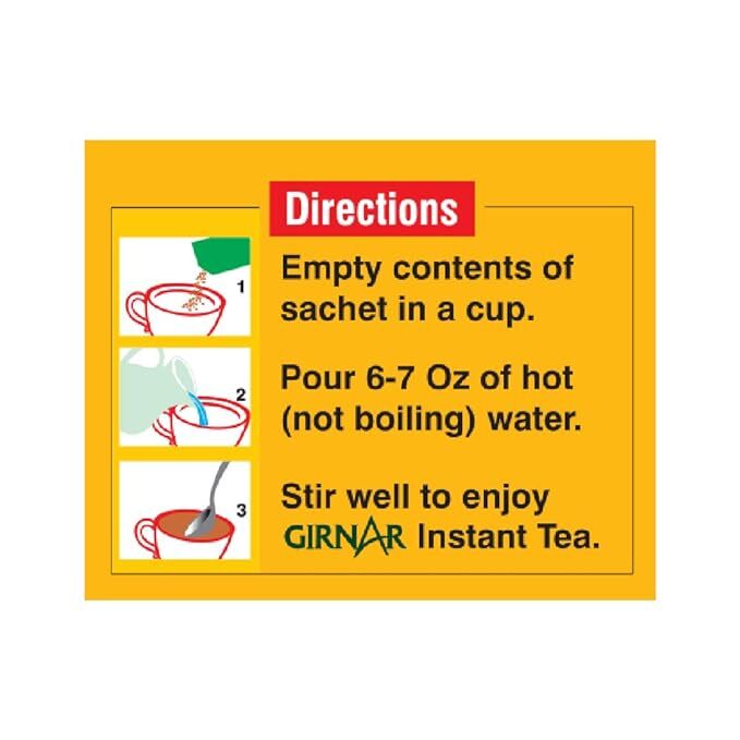 Girnar Instant Masala Chai Premix With Stevia Black Tea Granules-10 Sachets,90 G