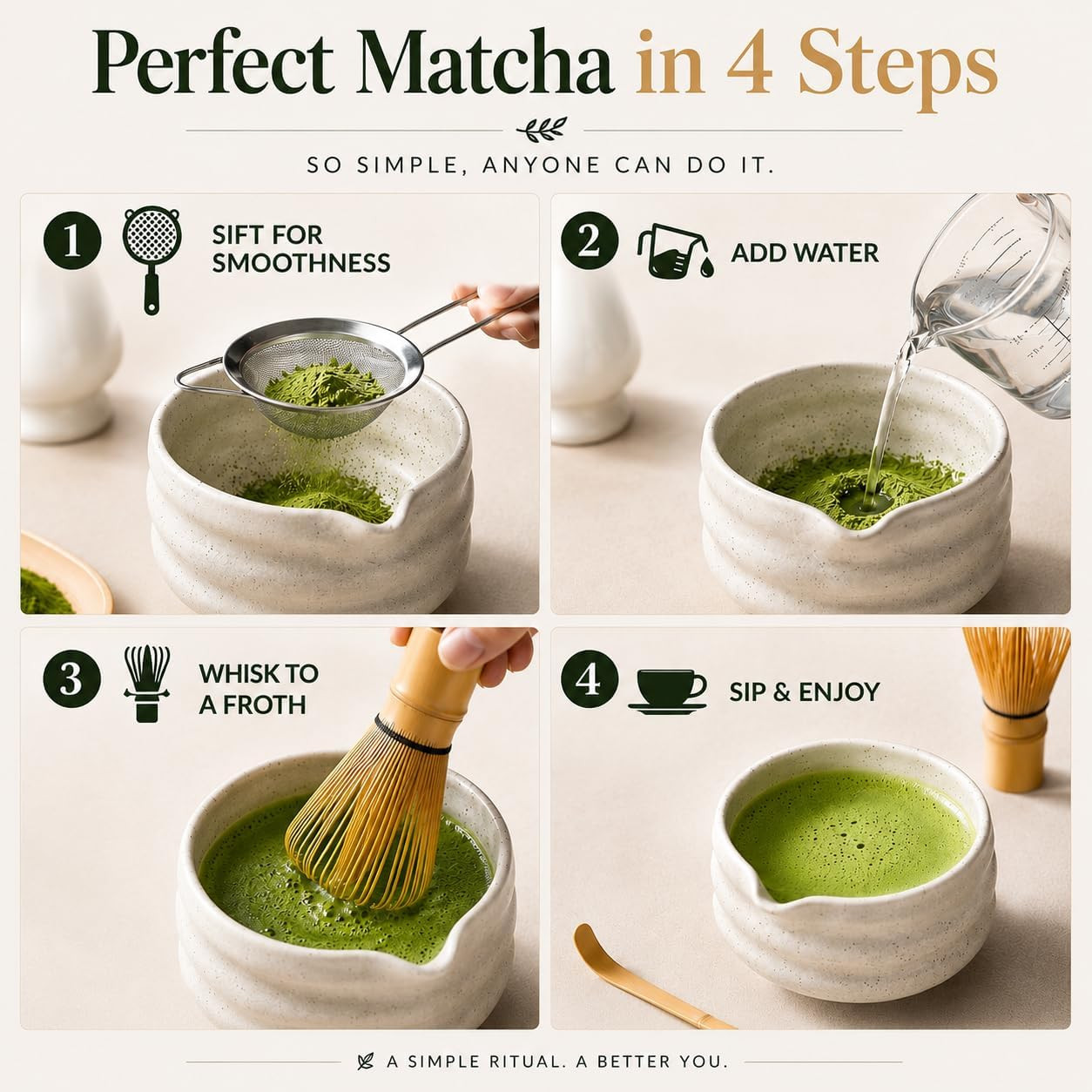 BARISTA EMPEROR® MATCHA WHISK SET PREMIUM 11pcs – Professional Matcha Kit Set wi