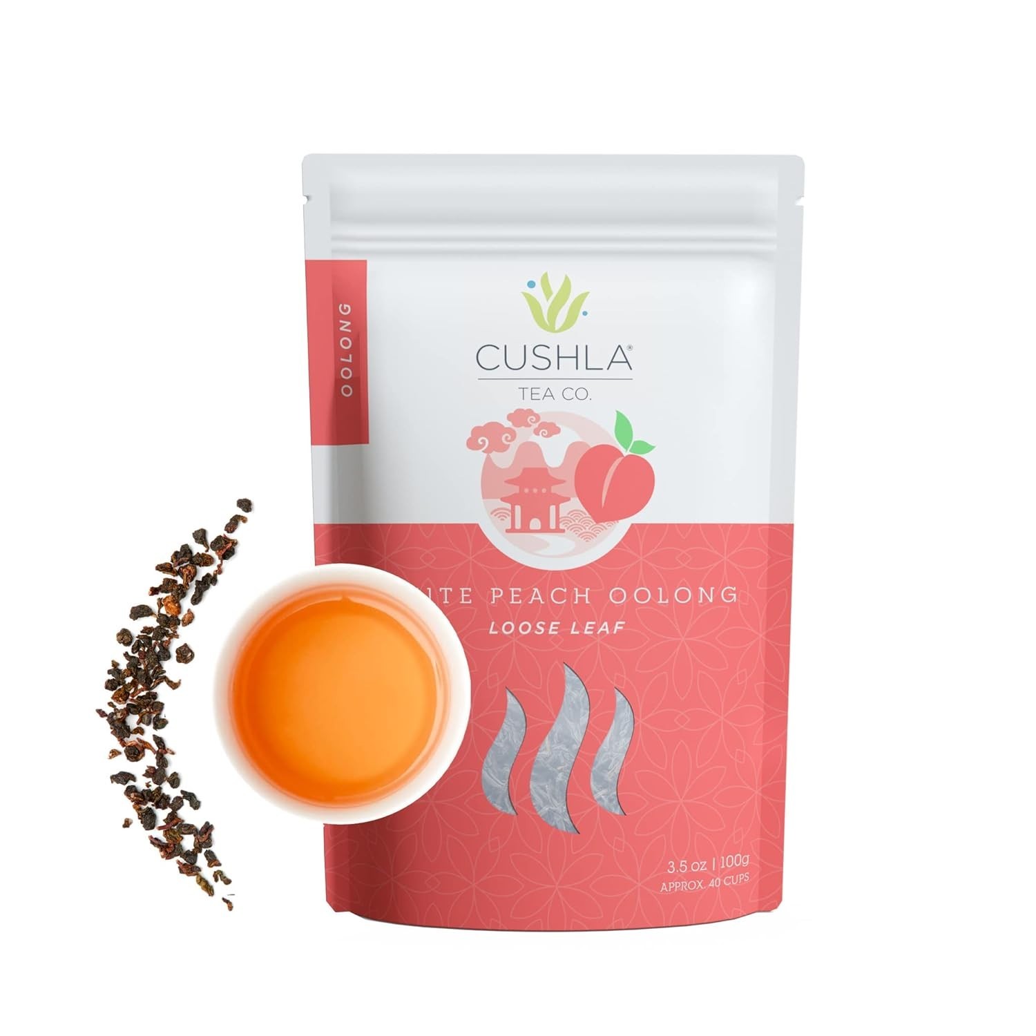 White Peach Wuyi Oolong Loose Leaf Tea – Unsweetened 3.5 Ounces