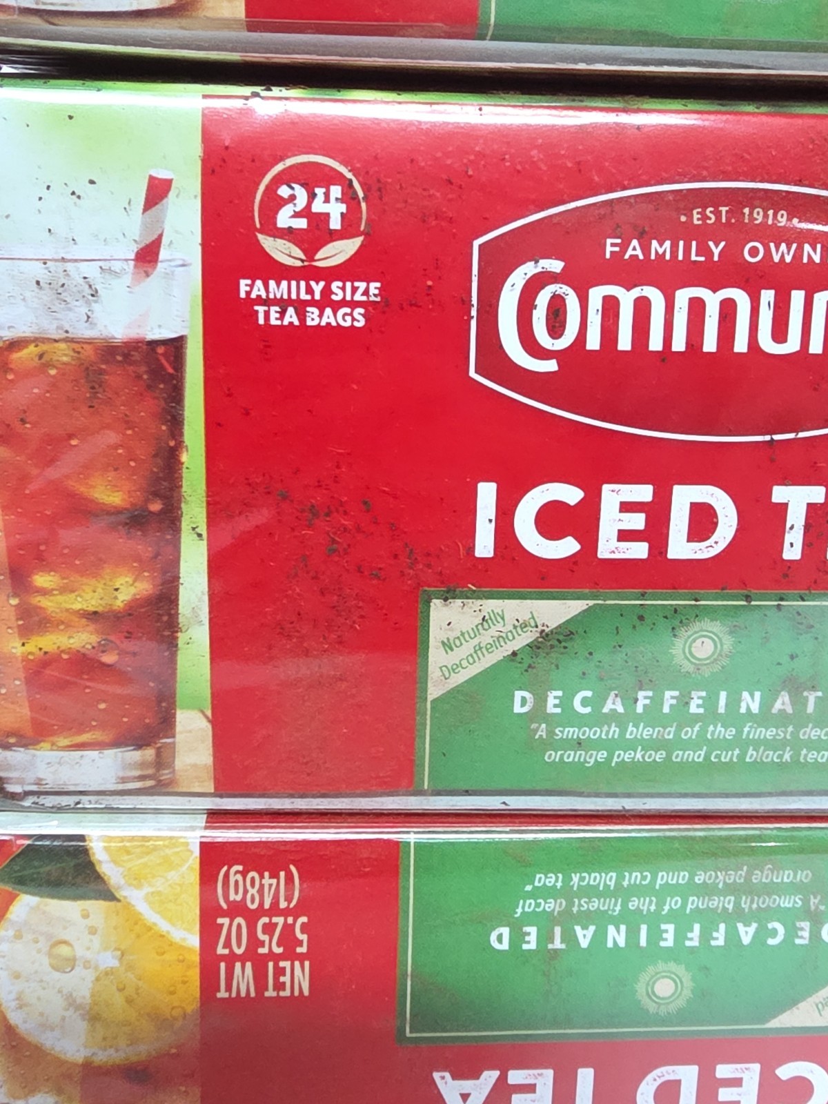 6Pack-Community Coffee Decaf Tea, 24 Iced Tea- (Outer Packaging Damaged) See Pic