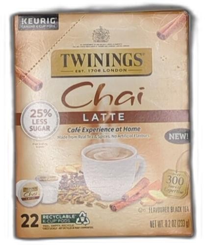Twinings Chai Latte Black Tea Single Serve K-cup Pods For Keurig, 22 Count (pack