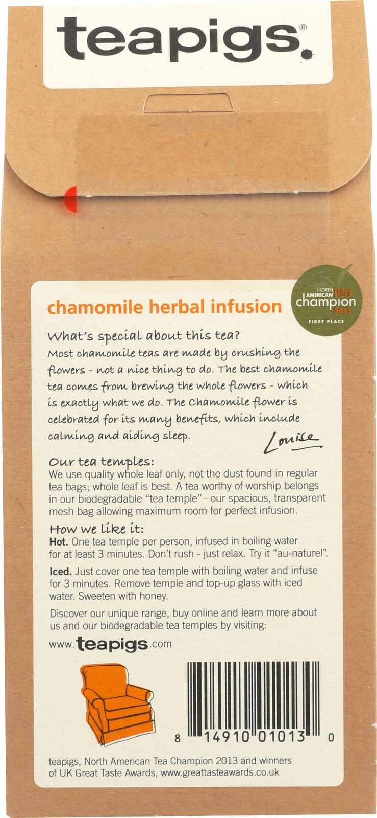 Chamomile Flowers Tea, 15 Count
