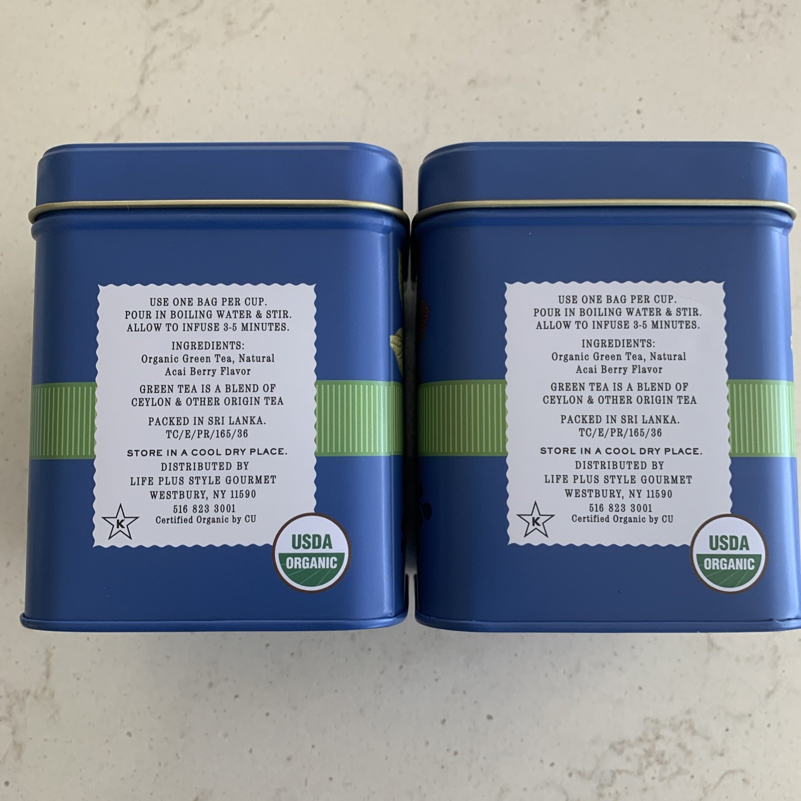 THE SECRET GARDEN 🫖 AÇAÍ BERRY 🫖 ORGANIC GREEN TEA 100 tea bags = 2 tins