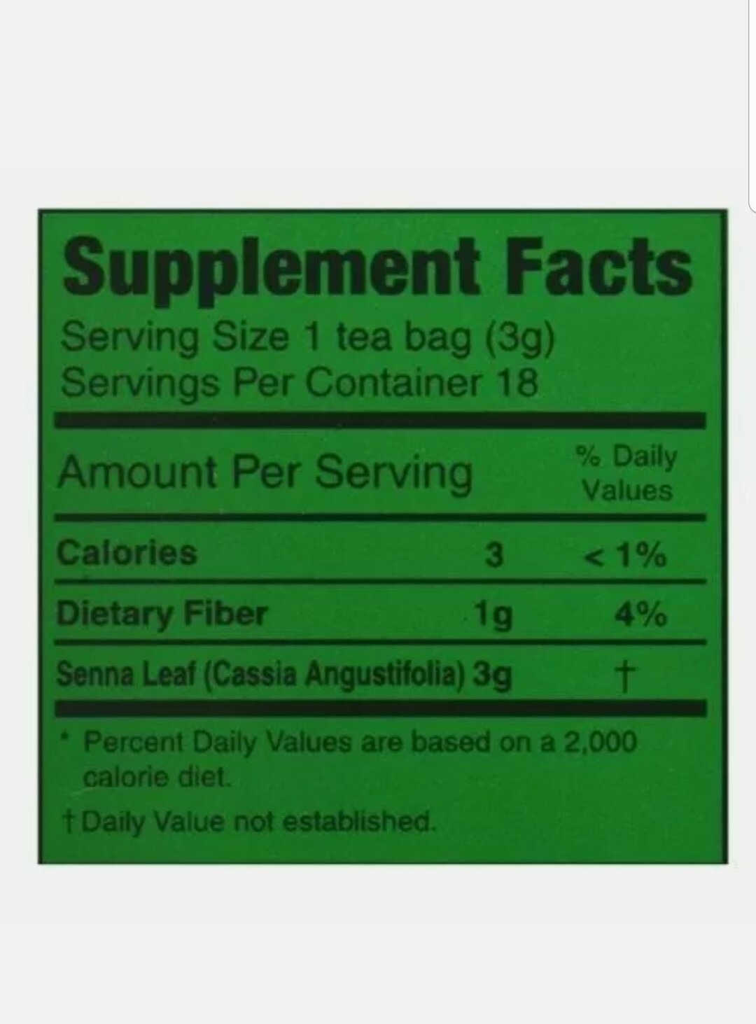 DIET HERBAL TEA EXTRA STRENGTH WEIGHT LOSS CONSTIPATION 18 BAGS 3 BALLERINA