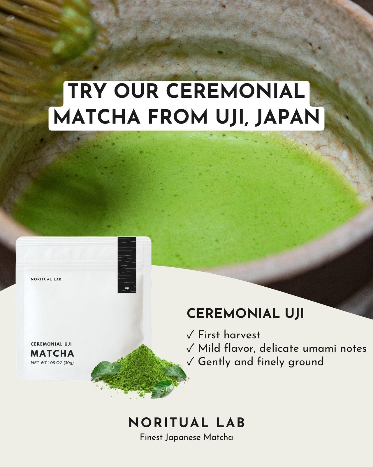 Ceremonial Matcha Uji – First Harvest Authentic 1.05 oz (tin)