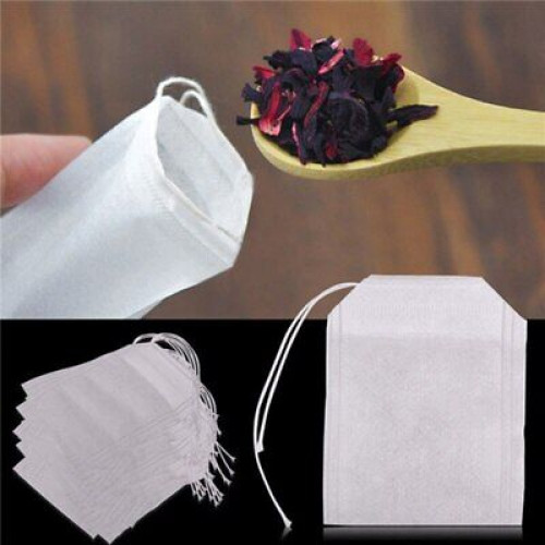 50/100pc Tea Bags Non-woven Fabric Tea Filter Bags for Spice Tea Infuser