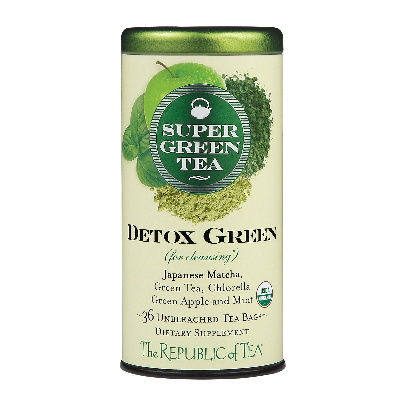 Organic Green Tea Blend Supergreen Matcha Minty Infusion 36 Count Pack