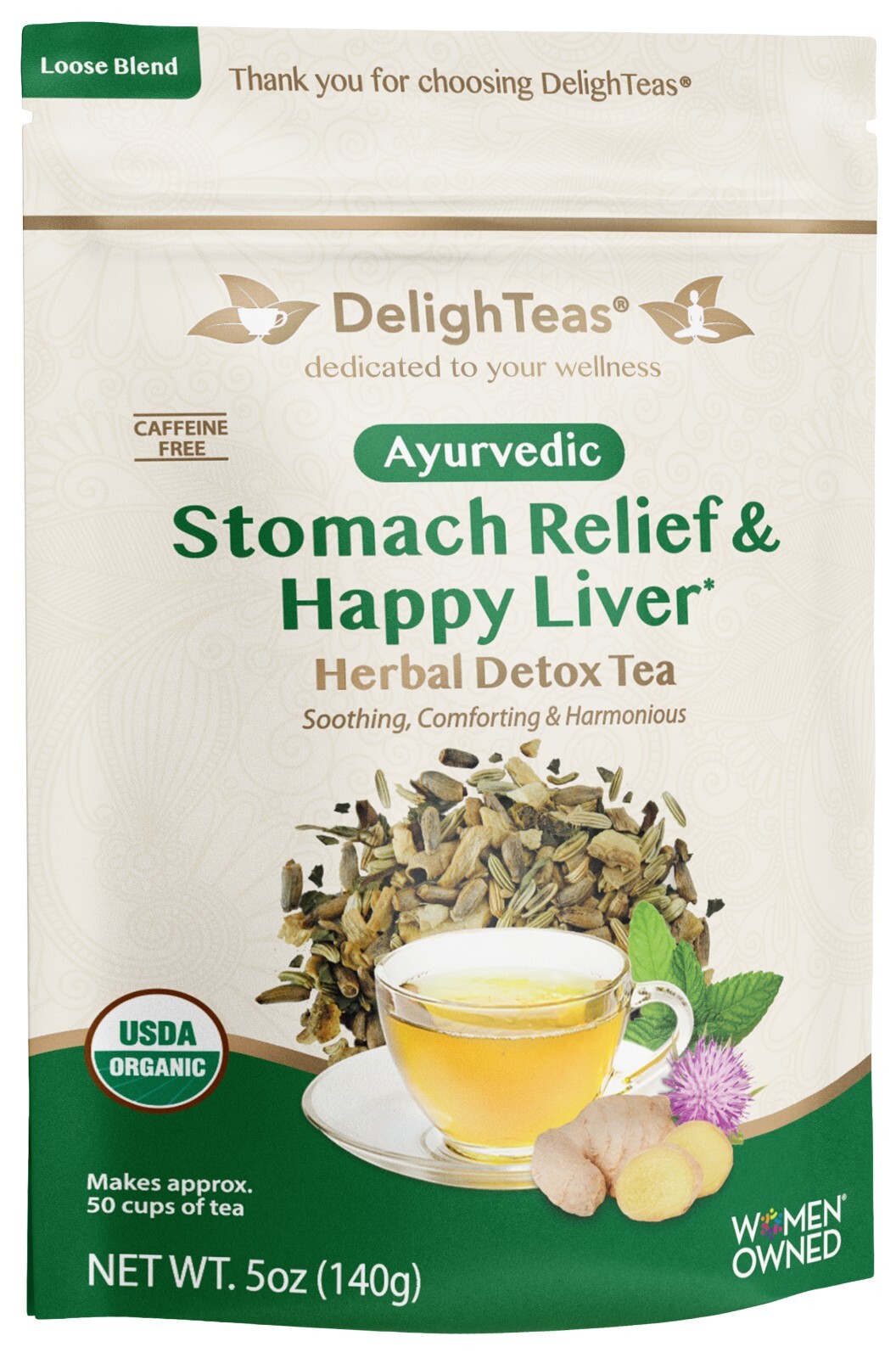 Ayurvedic Stomach Relief & Happy Liver Tea – Loose Blend