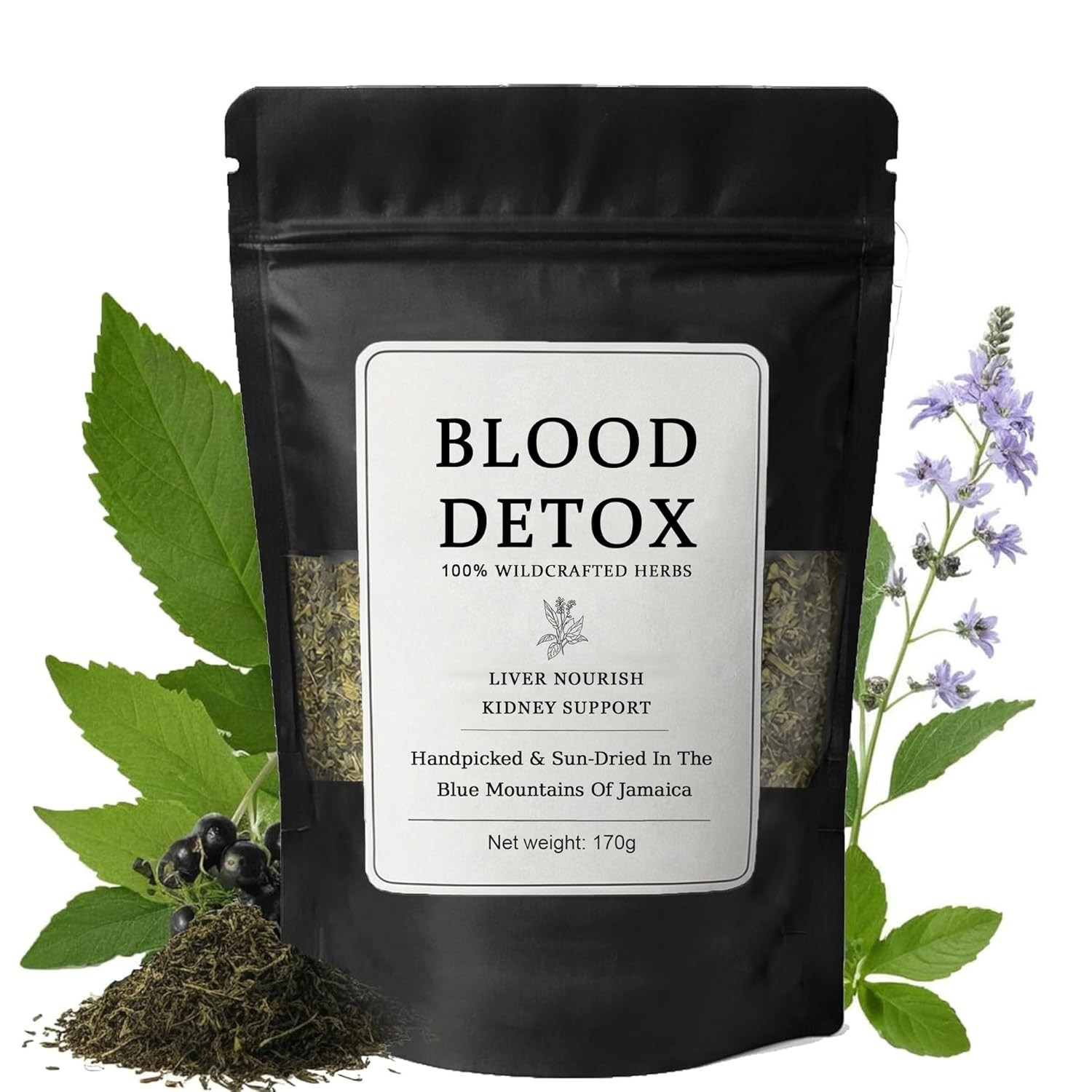 Healing Garden Blood Detox Jamaican Tea, Herbal PlantBased Botanical Tea with…