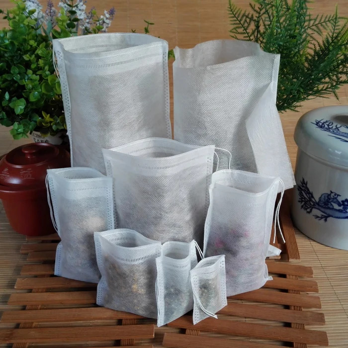 Disposable Empty Teabags with String Filter Paper for Loose Tea Herbs