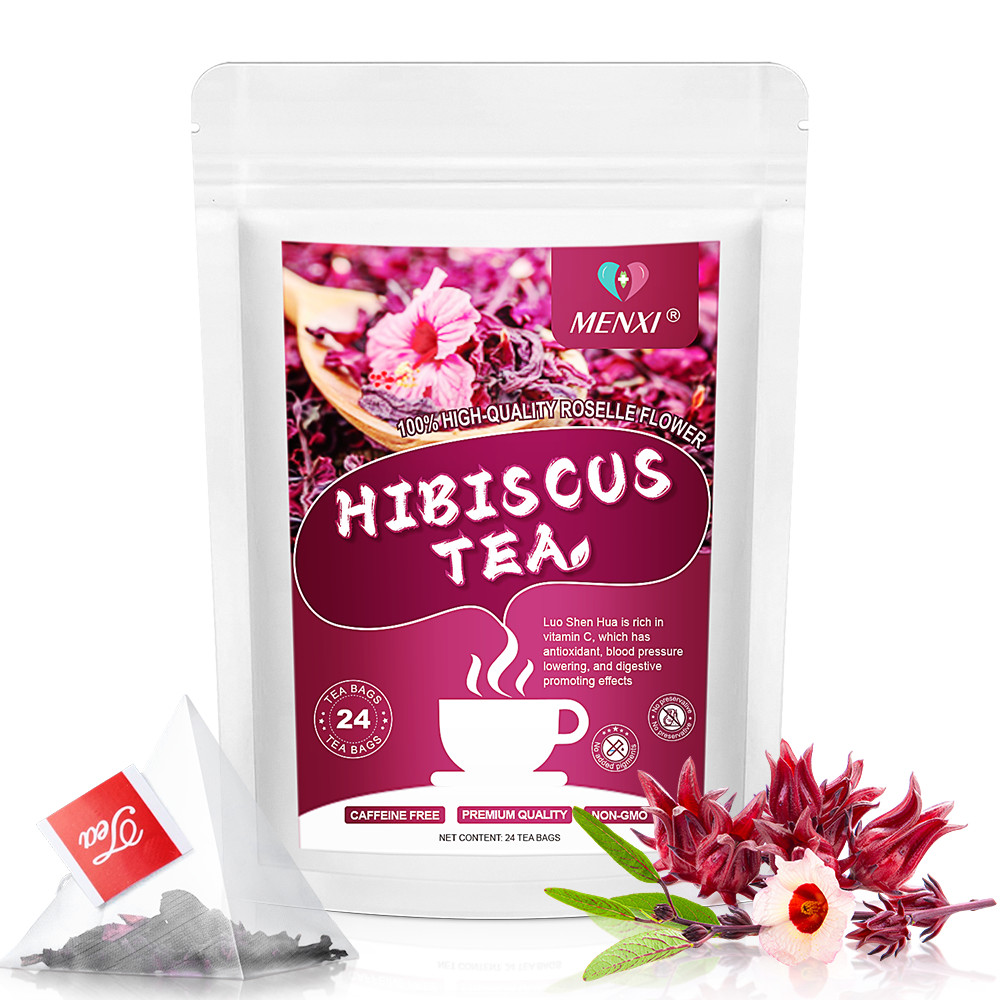 Hibiscus Tea 24 Bags Natural Dried Hibiscus Flower Support Digestion Herbal Tea
