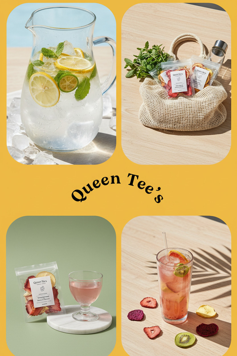 Queen Tee’s Premium Freeze-Dried Fruit Tea Slices Packages