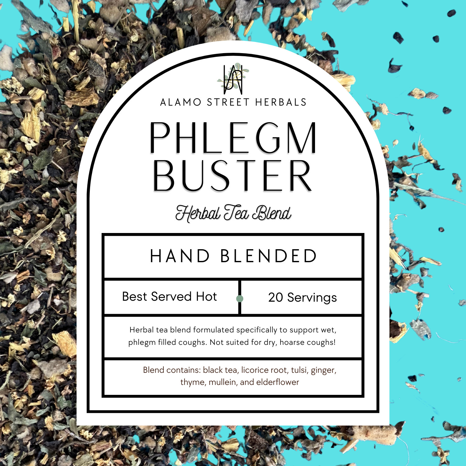 Phlegm Buster Herbal Tea — Lung support, wet cough, locally grown