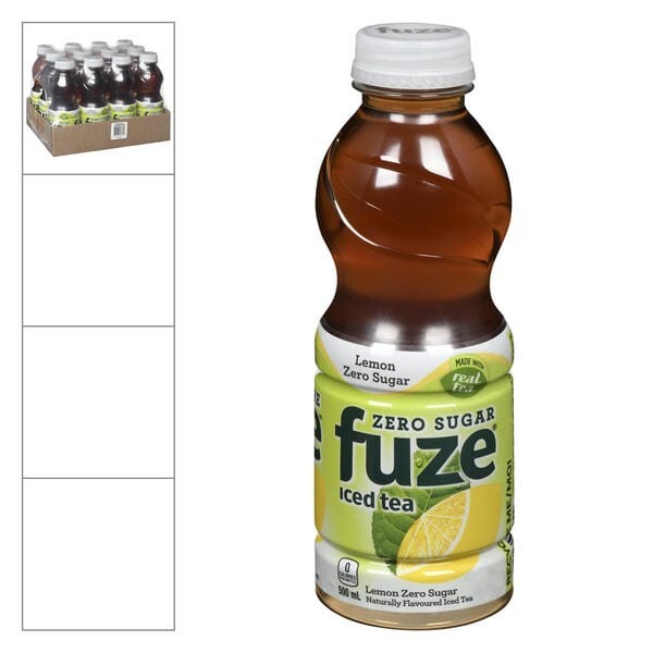 Fuze Zero Sugar Lemon Iced Tea 500ml/16.91oz (12/Case)