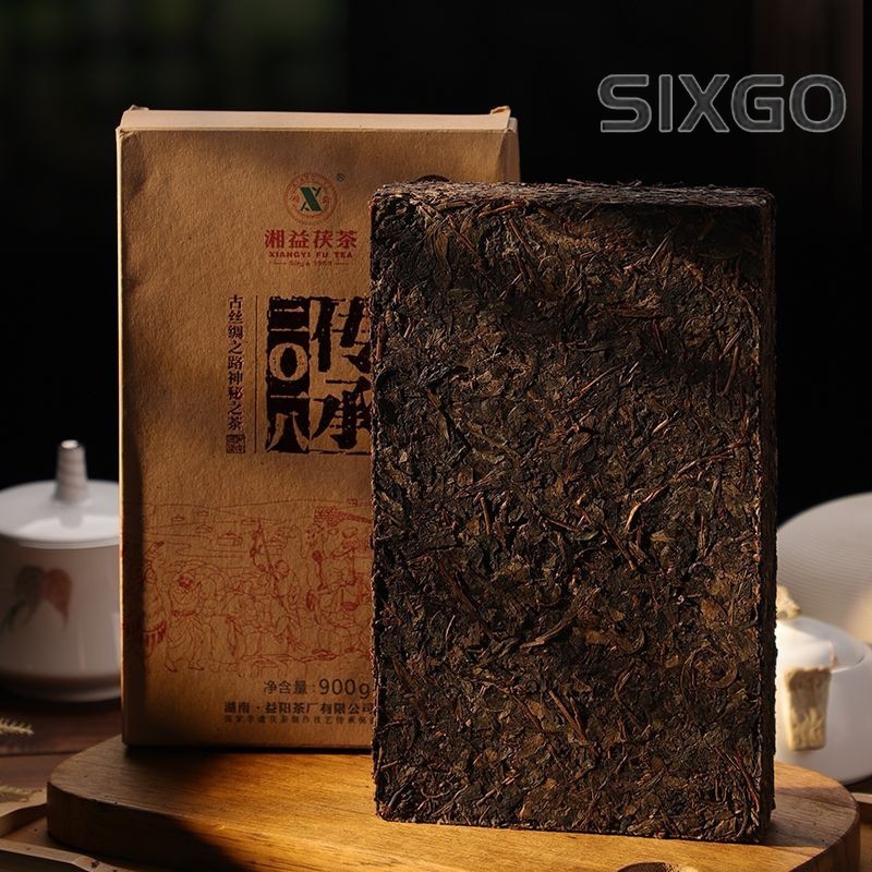 900g Authentic Anhua Fu Tea 2018 Dark Tea Chen Nian Old Jin Flower Tea Bricks