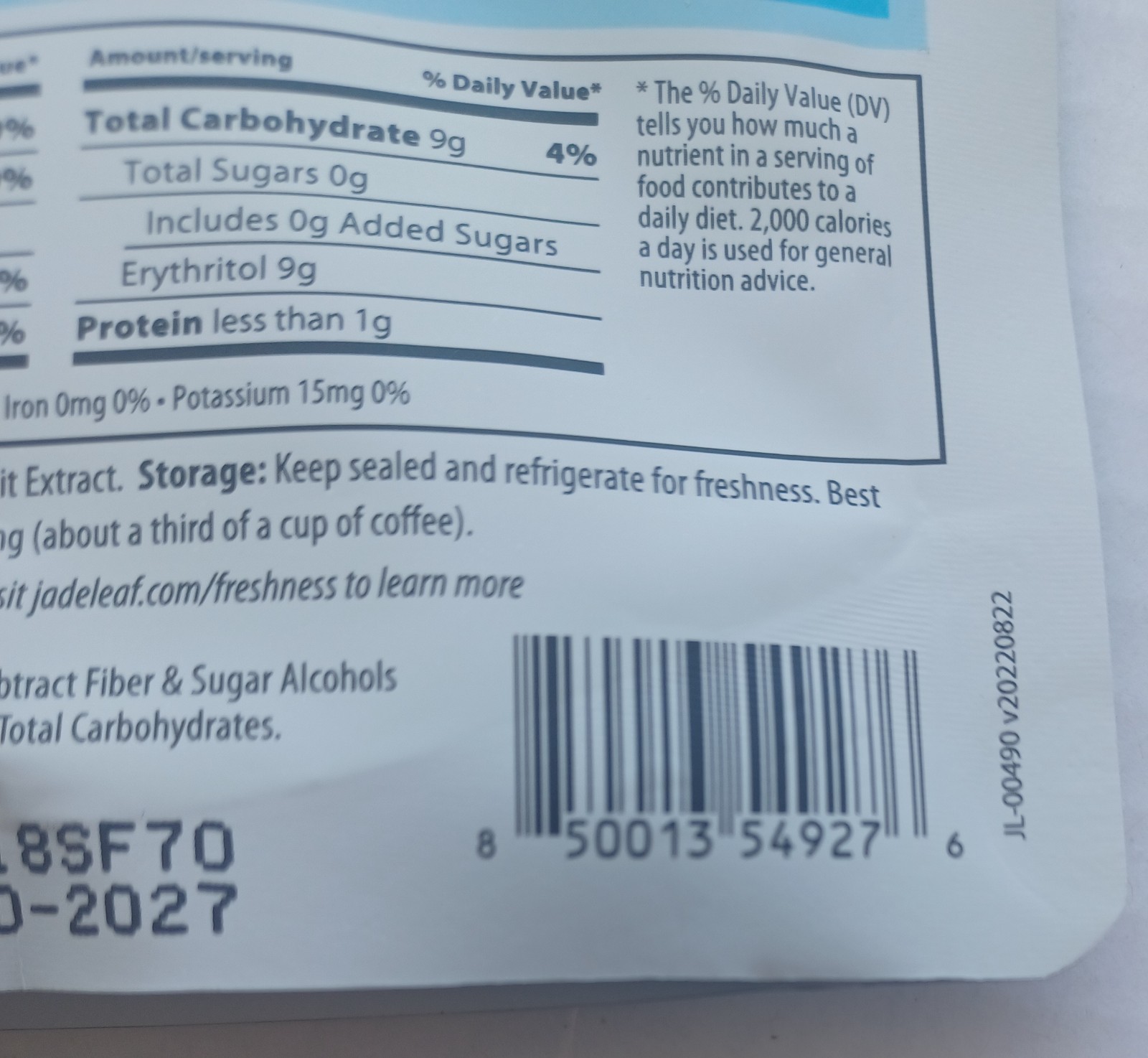 4 x Jade Leaf Sugar Free Café Style Latte Mix Organic Matcha Powered Tea BB 4/27