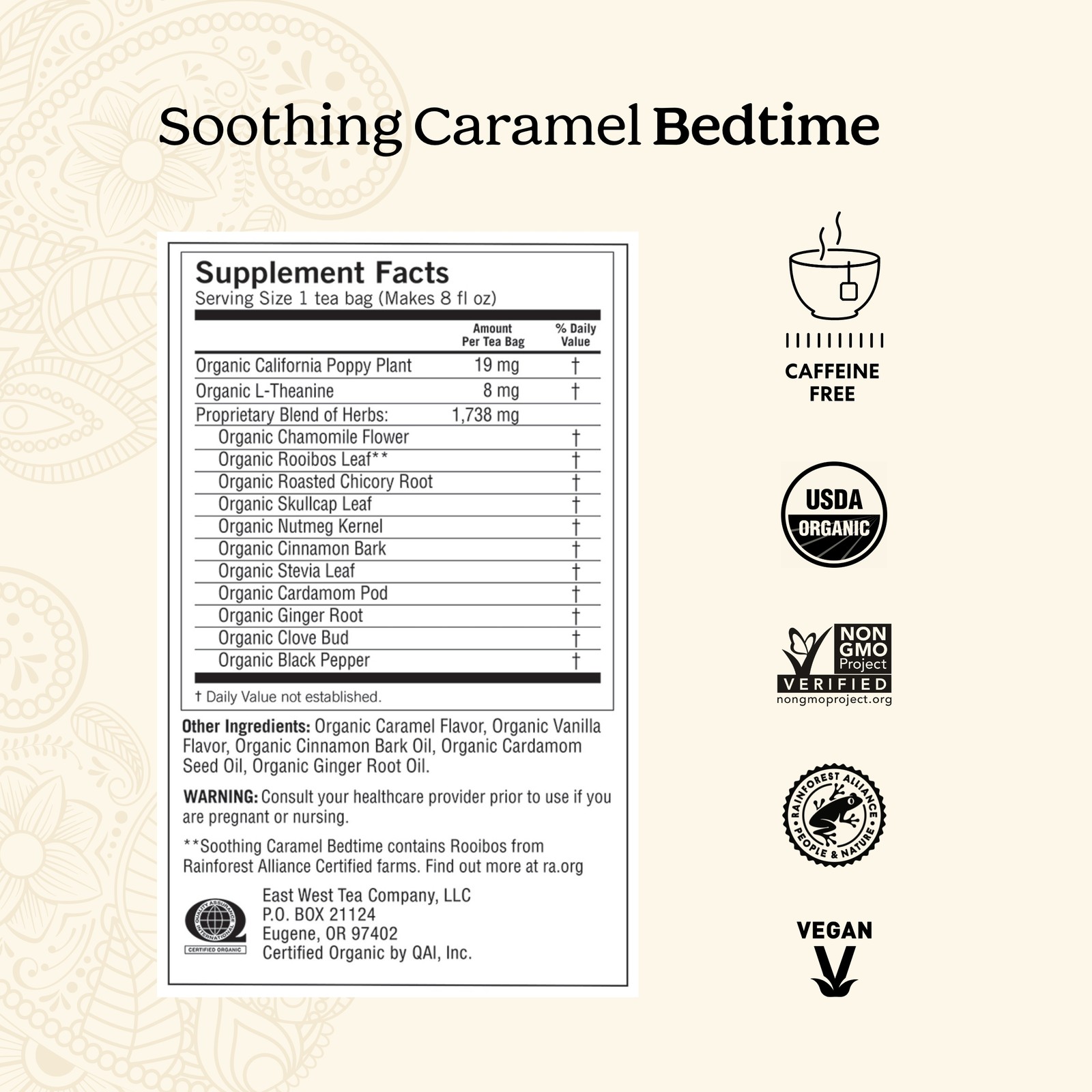 Yogi Tea – Soothing Caramel Bedtime (4 Pack) Caffeine Free – 64 Herbal Tea Bags