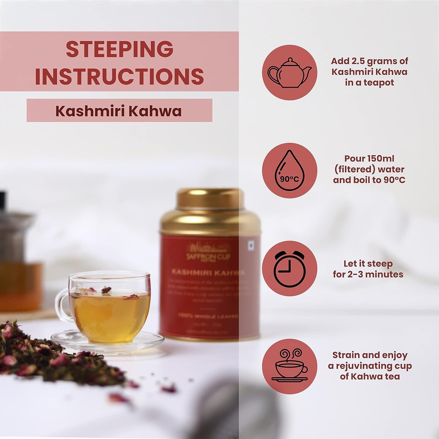 Saffron Cup Kashmiri Kahwa Green Tea | 100 gm granules (50 Cups) | Detox Tea