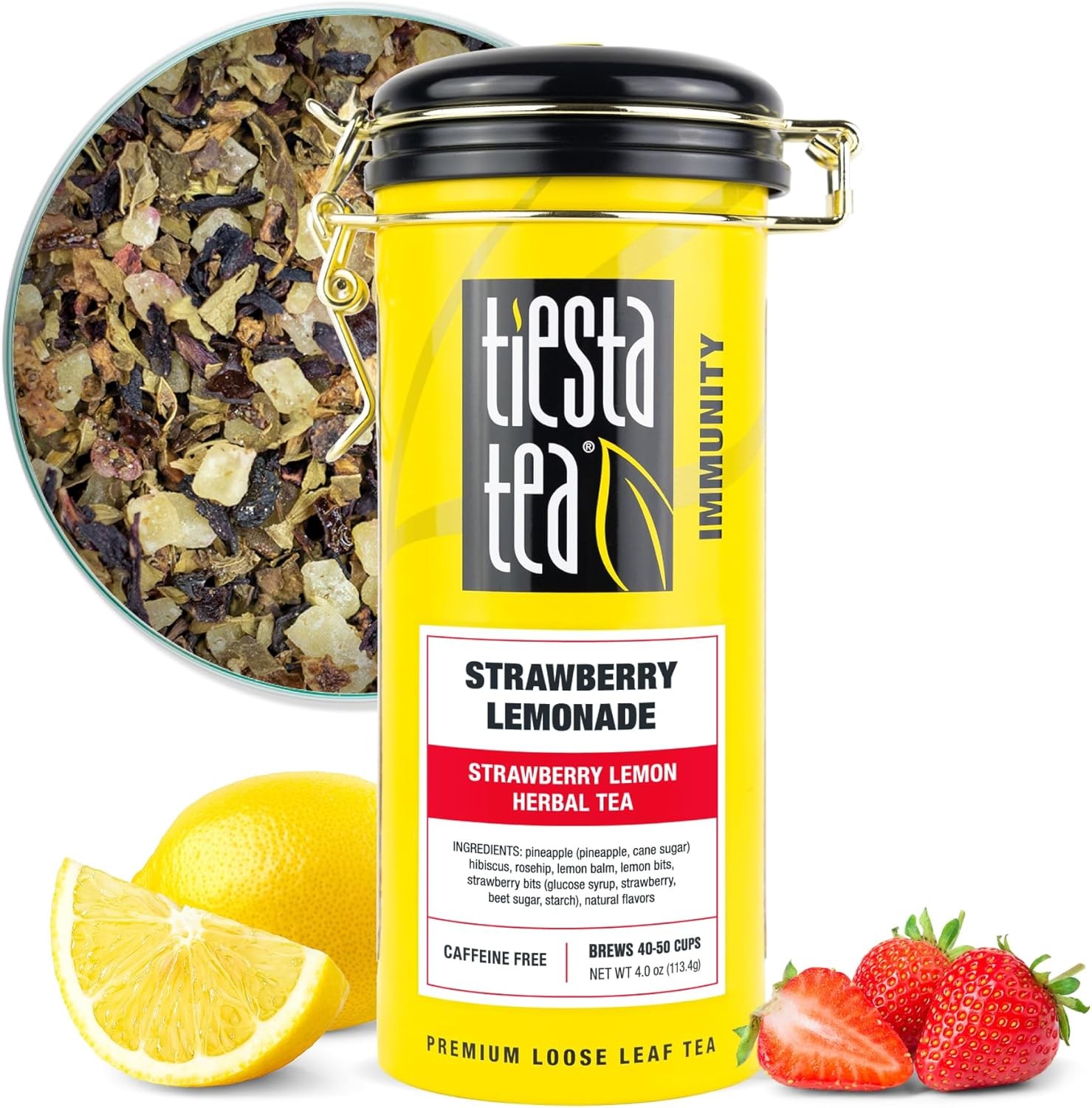 Strawberry Lemonade, Loose Leaf, Strawberry Lemon Herbal Tea, Premium