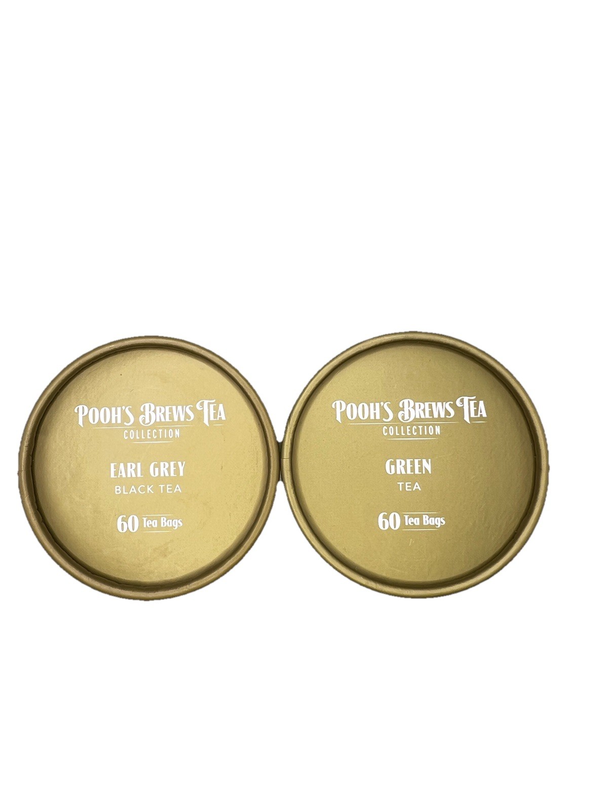 2 PK – Pooh’s Brews Tea Collection Green Tea / Earl Grey Black Tea • 60 Tea Bags