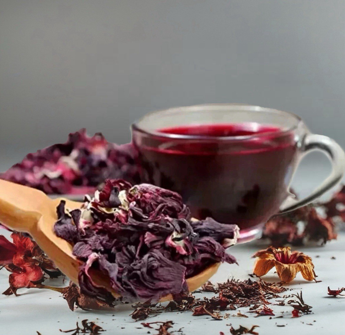 Hibiscus Tea – 1 Pound – Cut and Dried Natural Hibiscus Flowers “Jamaica”