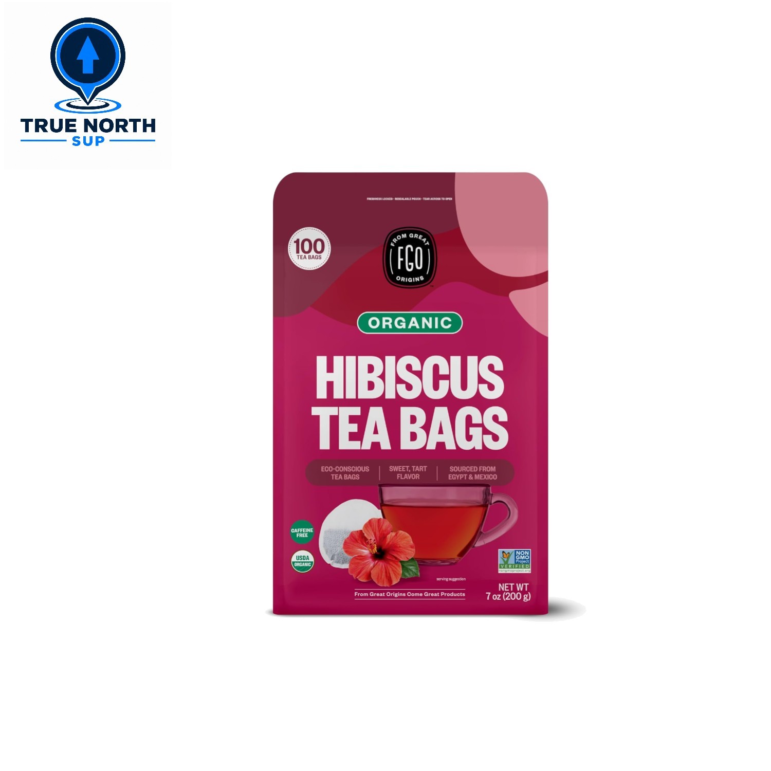 Organic Hibiscus Tea – 100 Count Eco-Conscious, Caffeine-Free Delight