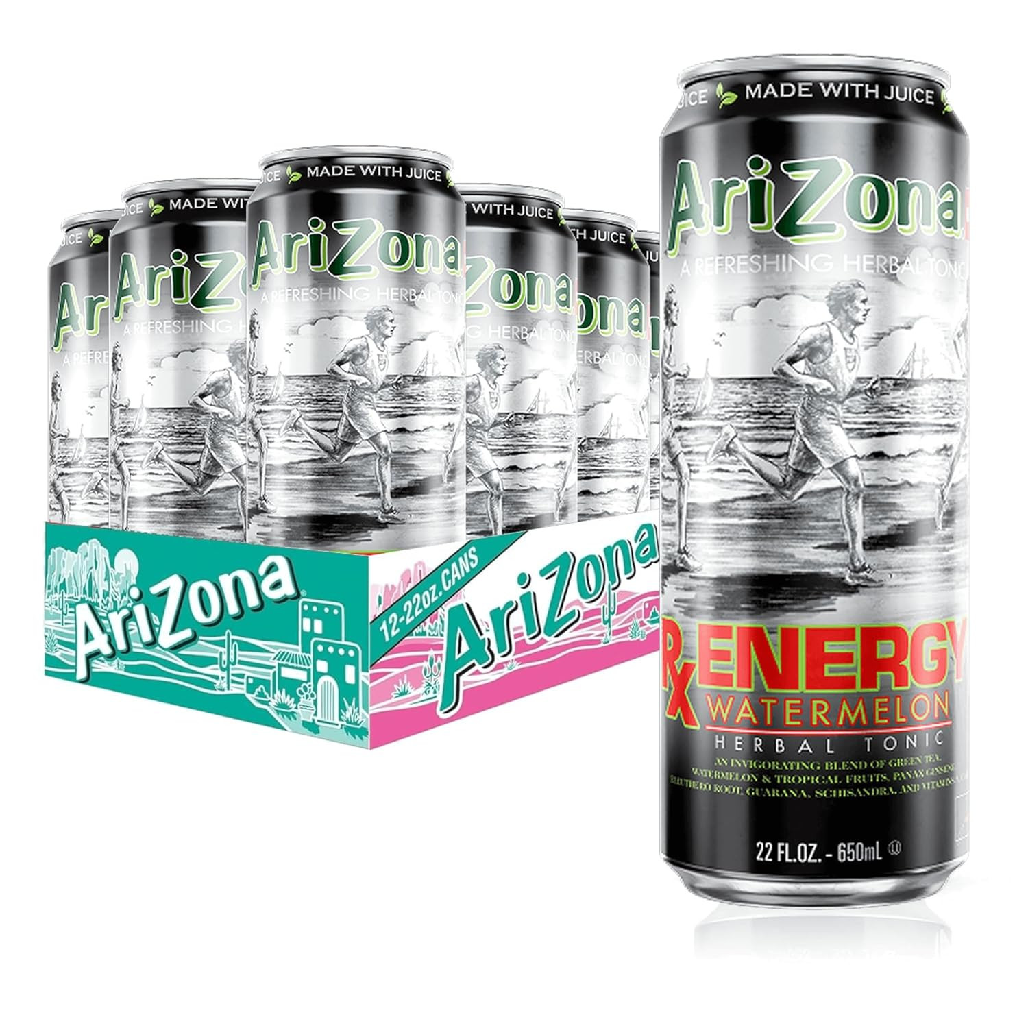 Black and White Tea – Big Can, 22 Fl Oz (Pack of 12)
