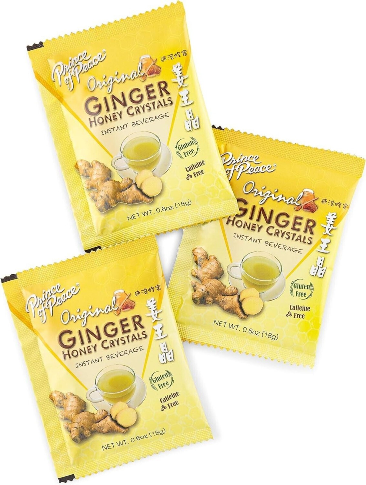 Original Ginger Tea Instant Ginger Honey Crystals, 30 Sachets -Prince of Peace