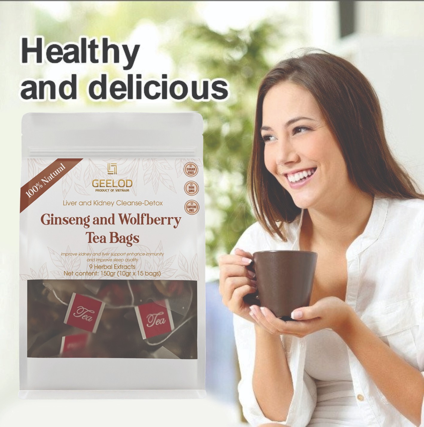 Jamaican Healing Garden Blood Detox Tea, Organic Wildcrafted Herbs (150 Gr)