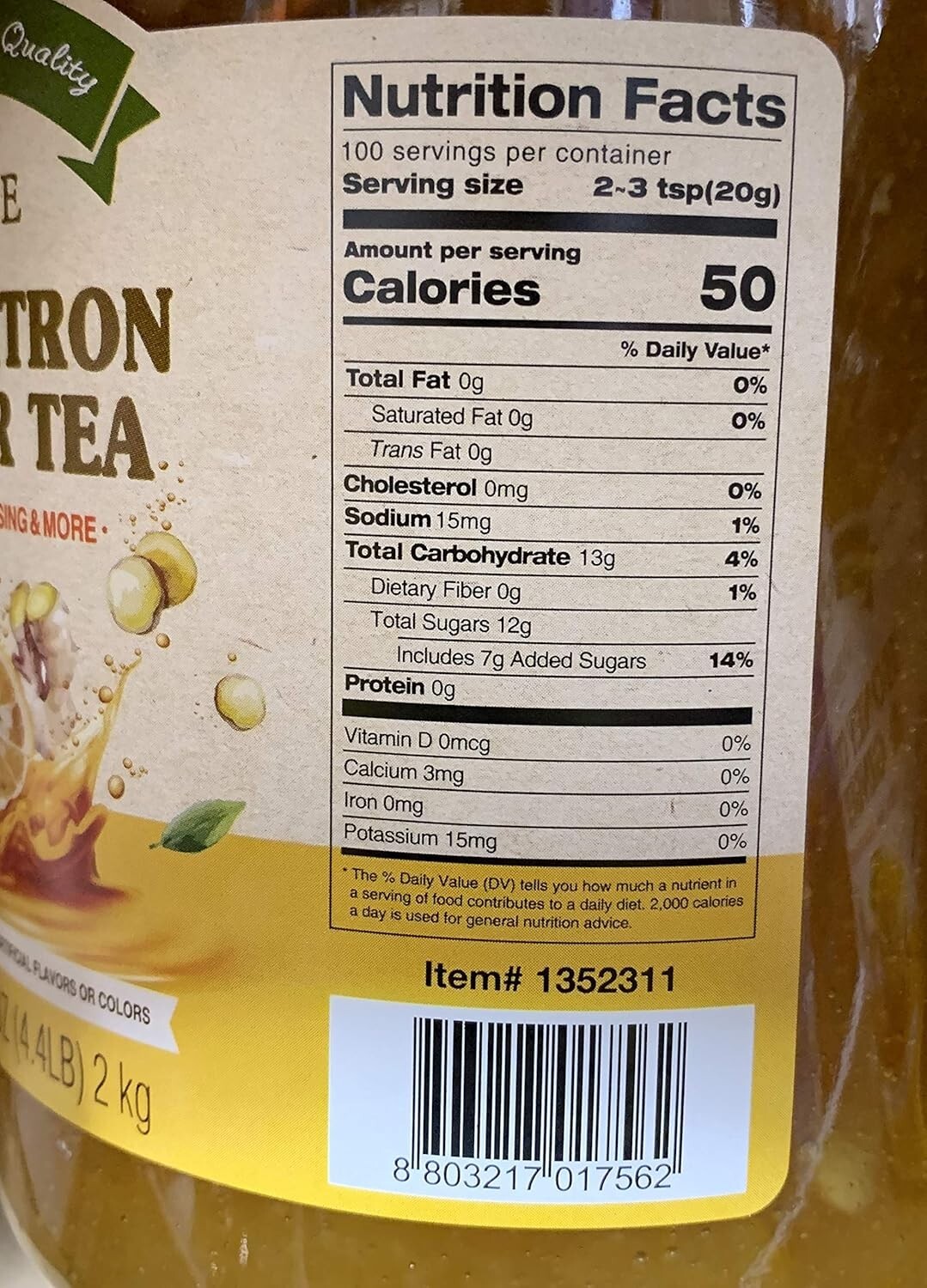 Gourmet Honey Citron & Ginger Tea – 70.54 Ounce Loose Leaf for Ultimate Wellness