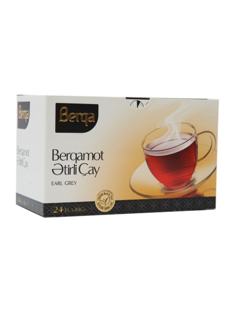 BERGA EARL GREY ETIRLI CAY Bergamot Tea Berqa 24 Tea Bags NO GMO Azerbaijan