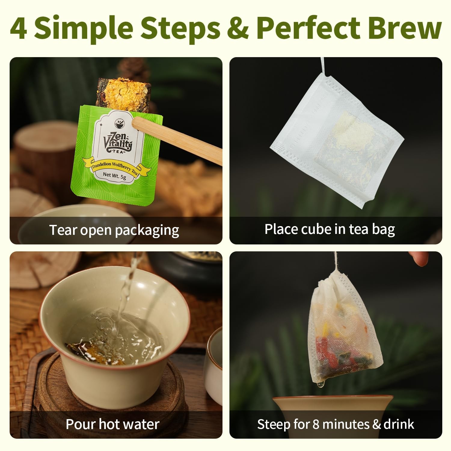 ® Organic Dandelion Wolfberry Tea For Diabetics Supports Healthy Blood Sugar,…