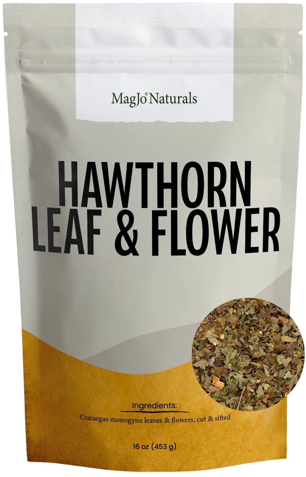 MagJo Naturals, Hawthorn Leaf and Flower 1 Pound, Wild-Crafted, Cut and Sifte…