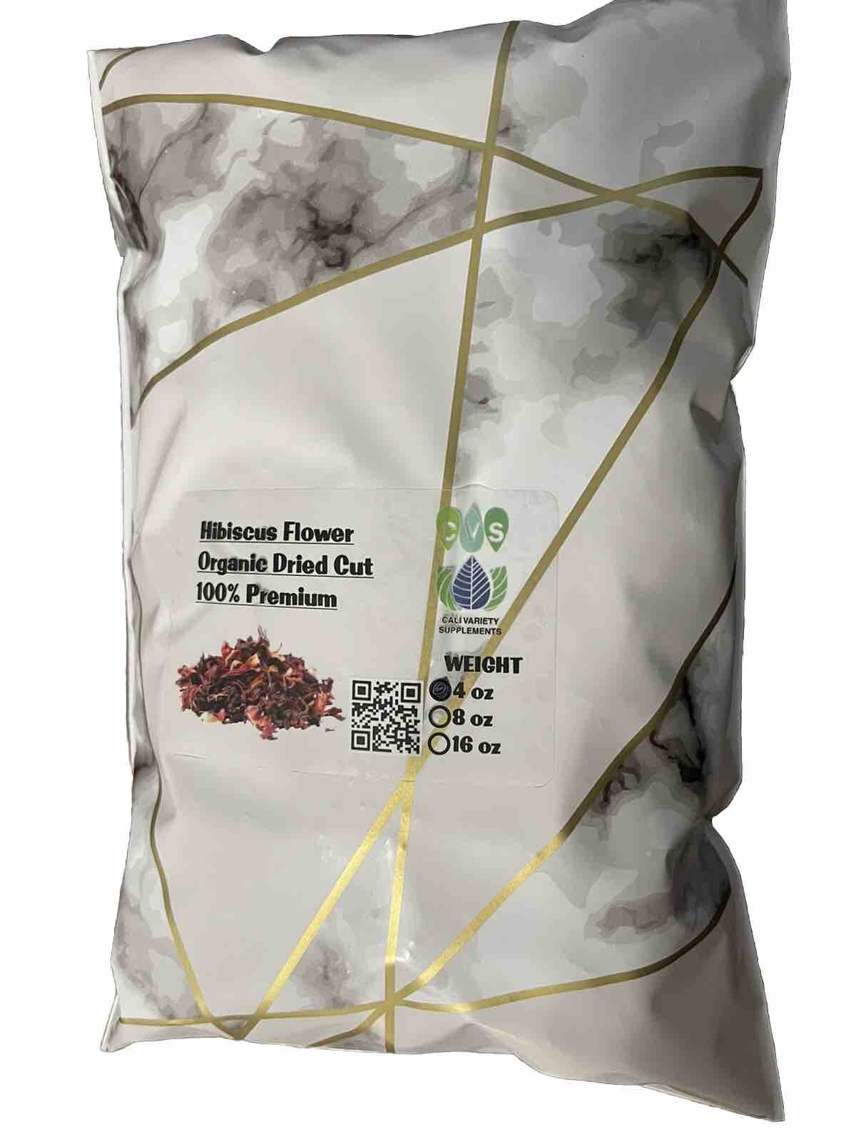 (8oz)Hibiscus Flower Organic Dried Cut Hibiscus Sabdariffa 100% Premium(1/2Ib)