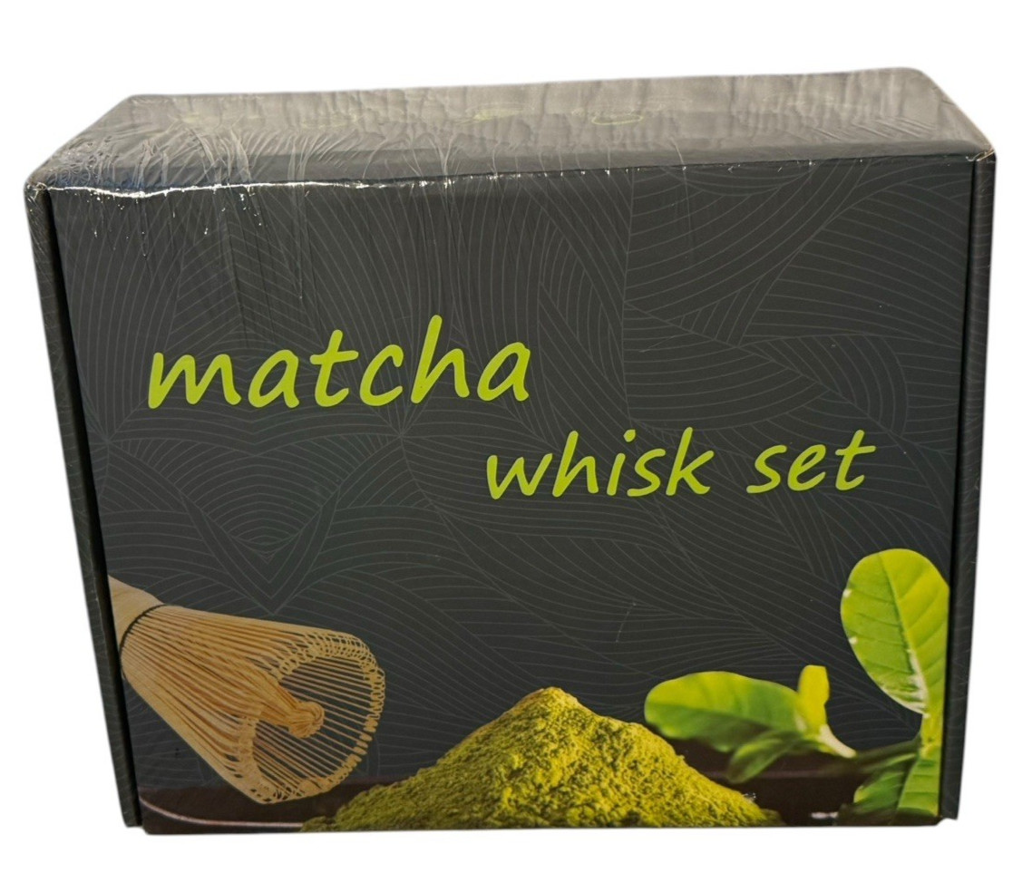 Matcha Whisk Set with Matcha Bowl, Bamboo Whisk, Scoop, Sifter & Holder