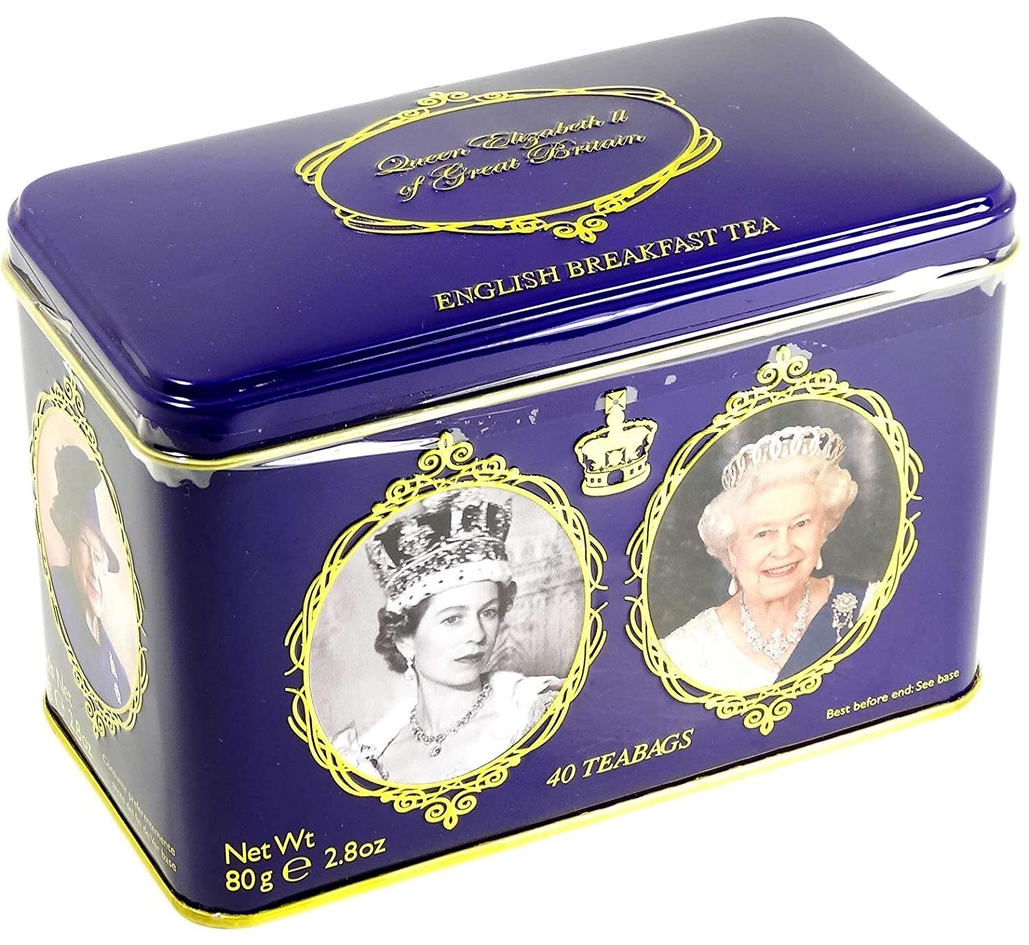 QUEEN ELIZABETH II OF GREAT BRITAIN TIN ENGLISH BREAKFAST TEA 40 TEABAGS COLLEC