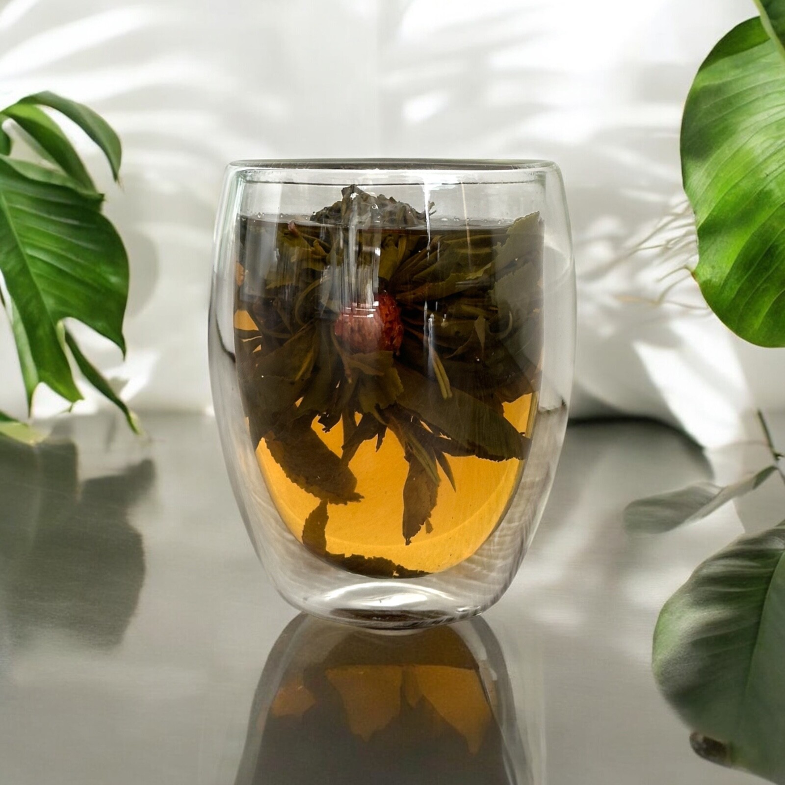 Golden Sip Chinese Green Tea Flower Blooming Blossom Ball Organic 10 balls