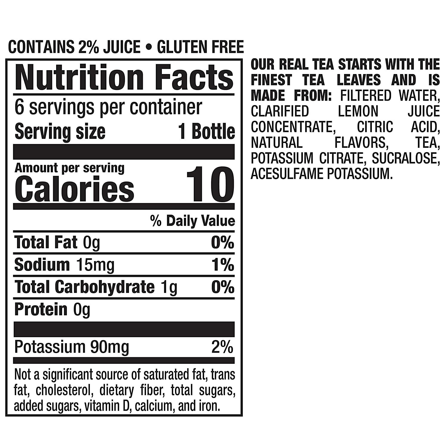 Snapple Zero Sugar Diet Half n’ Half Lemonade Tea 16 oz Bottles (Pack Of 6)