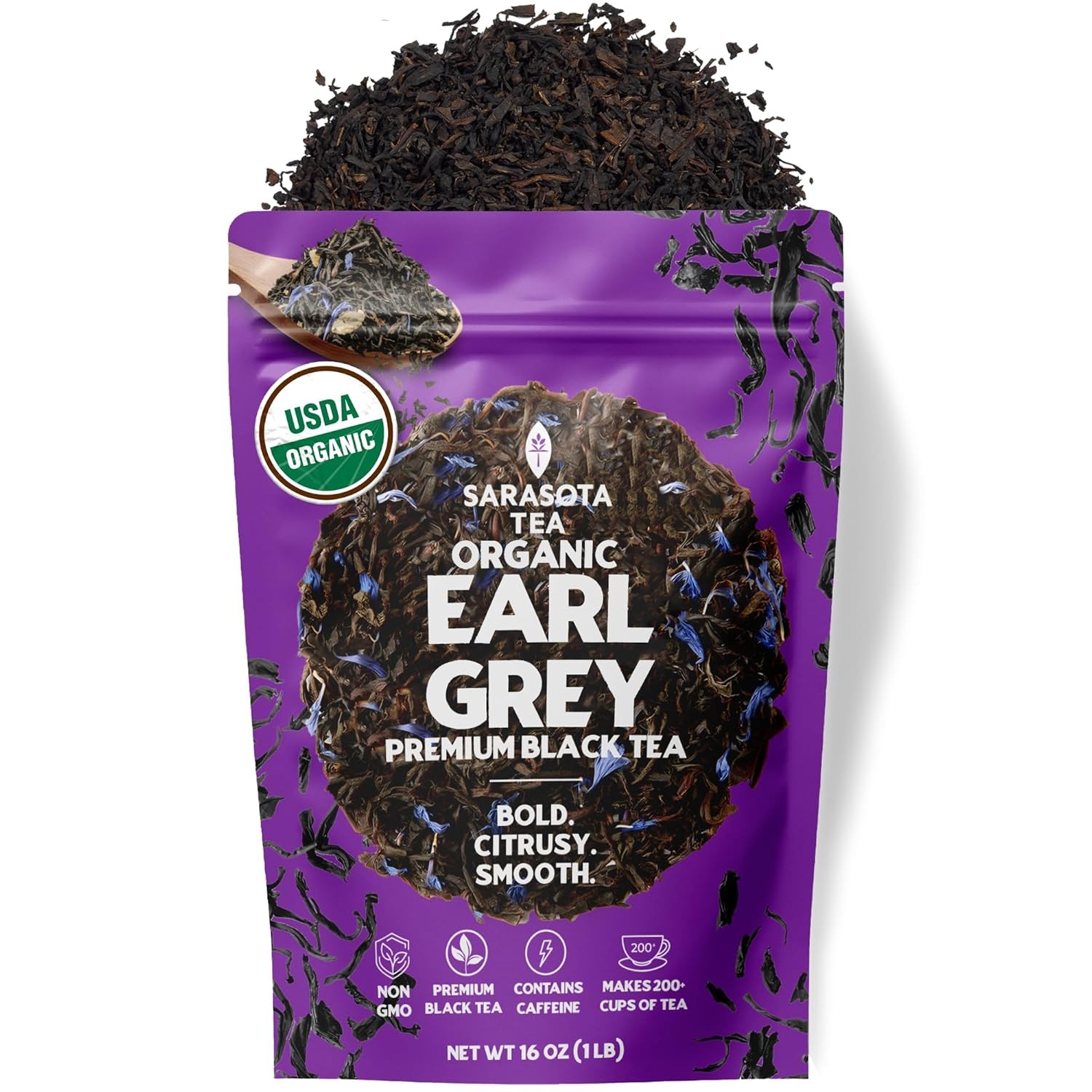 USDA Organic Loose Leaf Earl Grey Black Tea with Bergamot Flavour