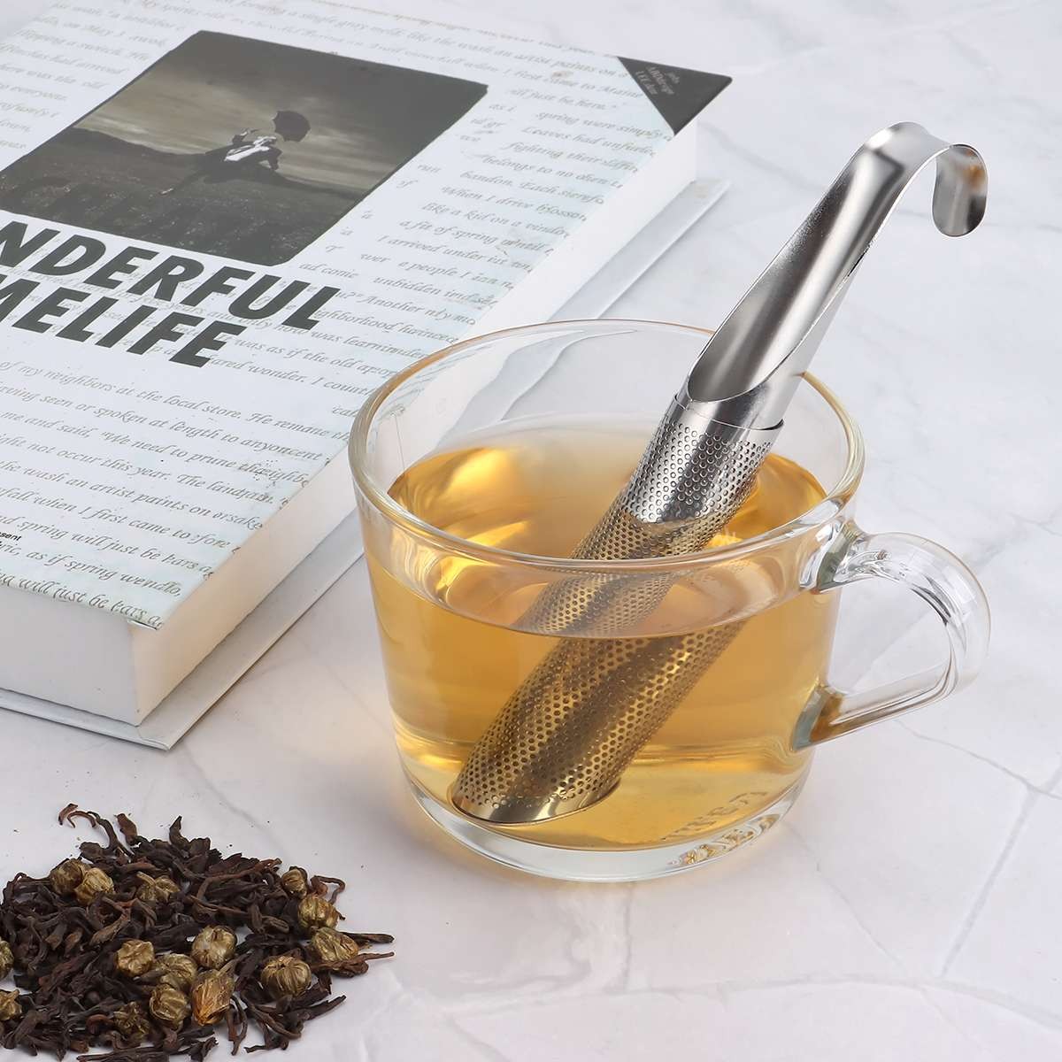 Stainless Steel Tea Infuser Loose Tea Leaf Strainer Herbal Spice Filter Diffuser