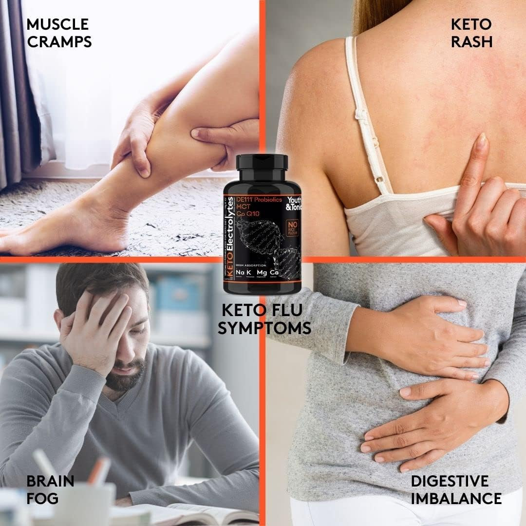 120 MCT Keto Electrolytes Pills | 150 mg Magnesium Probiotics Co Q 10 |…