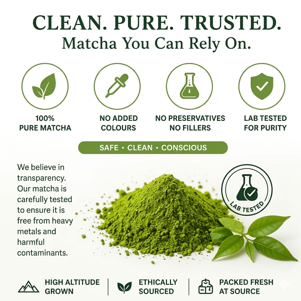 Clean Matcha Powder 400g (4x100g) No Fillers No Additives Himalayan Green Tea