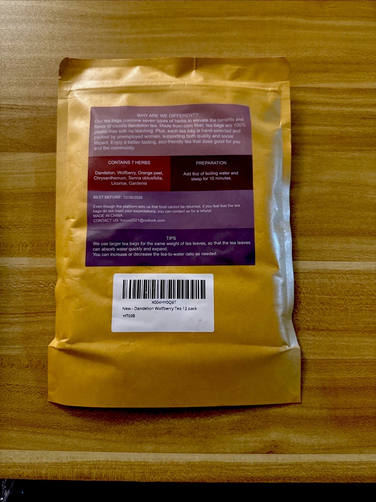 KOCYMIN Dandelion Wolfberry Tea 4.2 ounces FAST-SHIPPING!!!