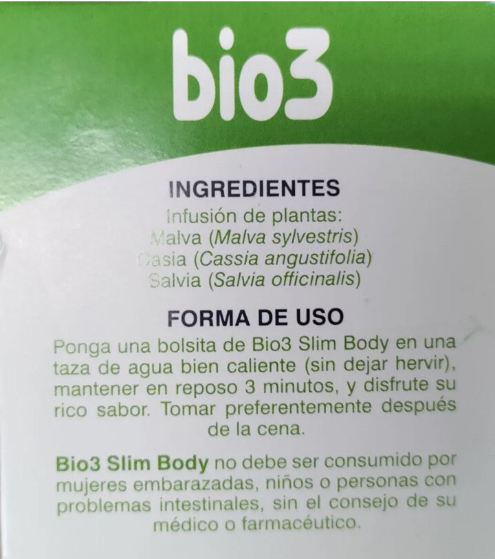Bio3 Weight Control Tea,Slimming Slim Body,Weight Control Detox,1 Pack, 25 bags