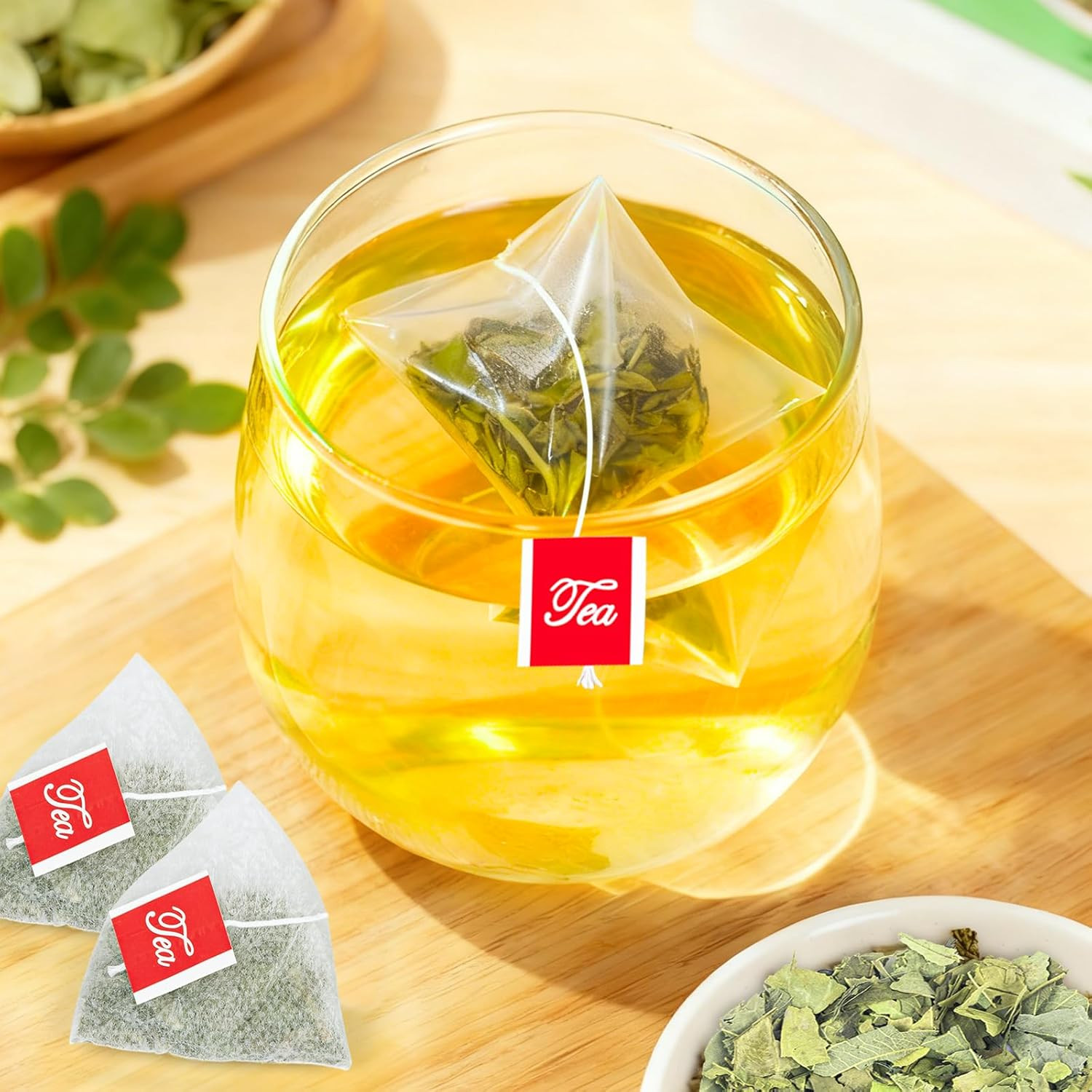 Moringa Tea, 100% Pure & Natural Moringa Leaves Herbal Tea Bags, Supporting Dige