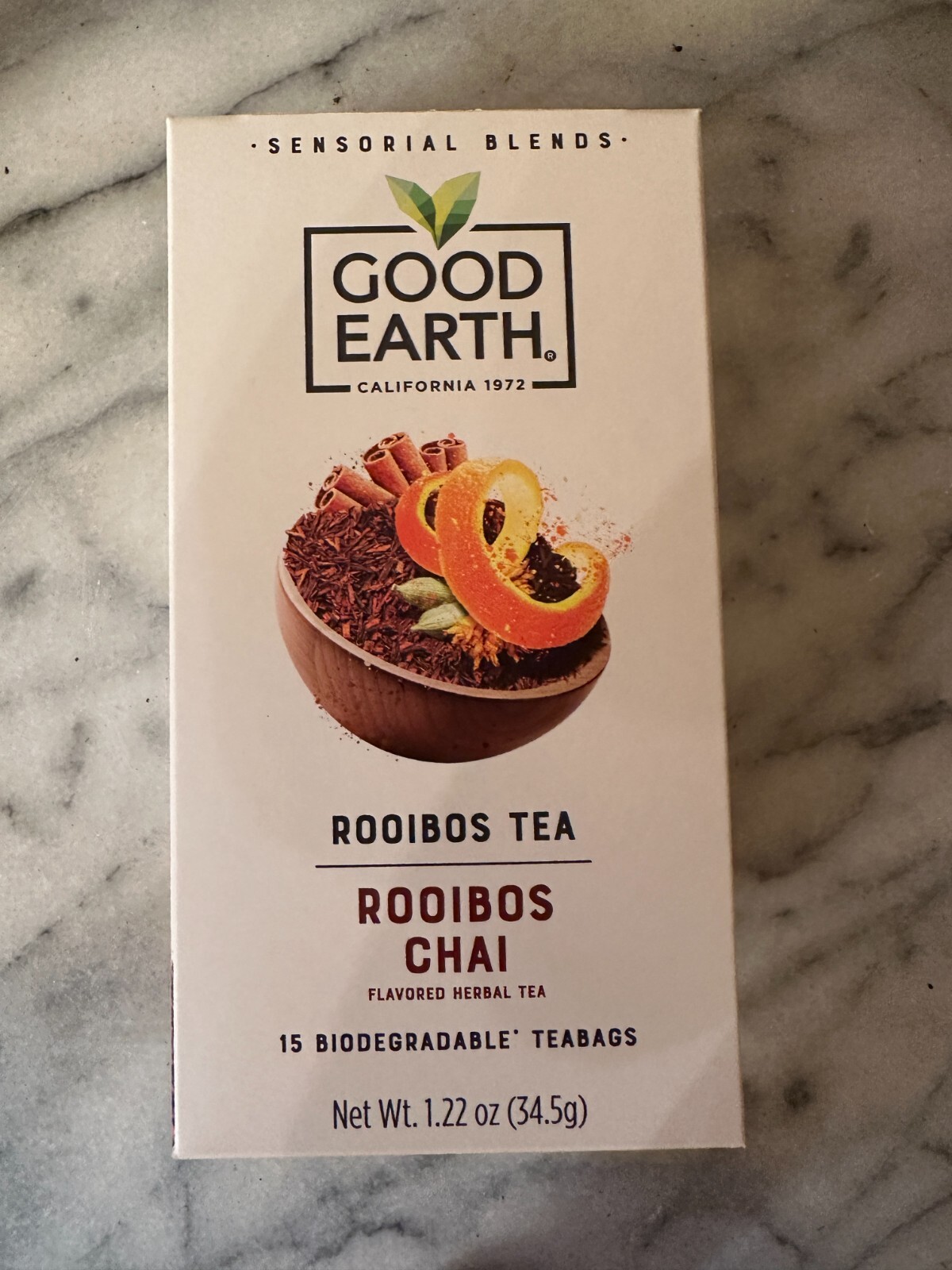 Good Earth Chai Blends Rooibos Chai Flavored Herbal Tea 15 ct x 5 Boxes 75 Bags