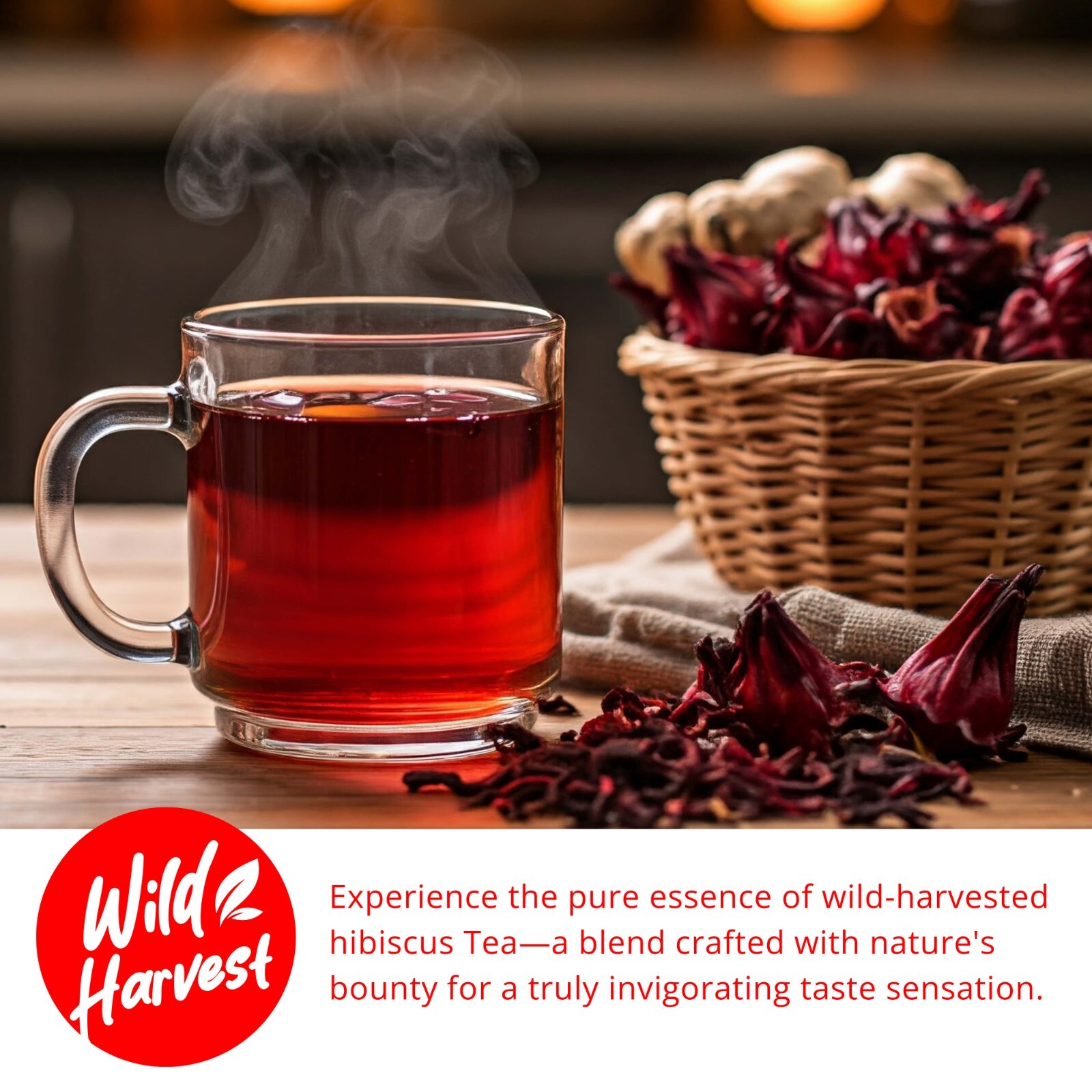 75 Hibiscus Tea Bags, All Natural Hibiscus Flower Tea, Perfect For Iced Tea.