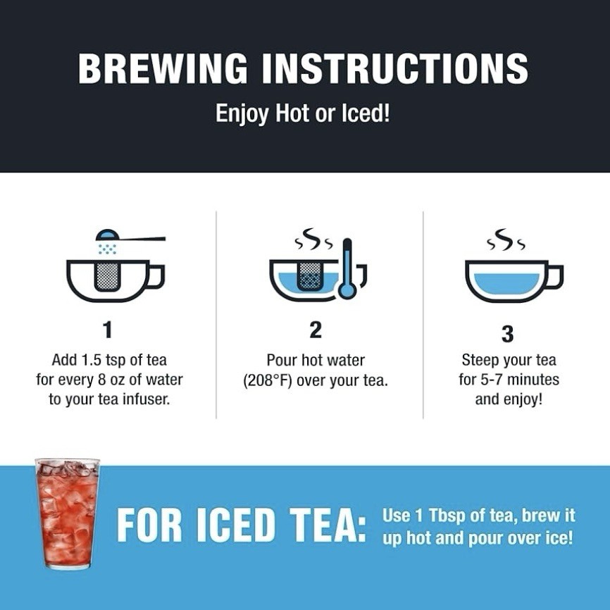 Tiesta Tea Strawberry Lemonade Loose Leaf IMMUNITY Non Caffeinated Hot/Cold 4 Oz