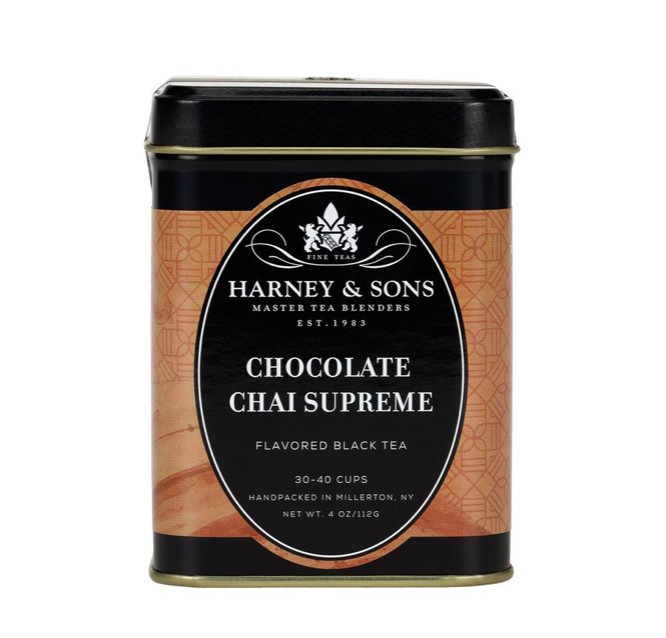 Harney & Sons CHOCOLATE CHAI SUPREME 4 oz Tin Flavored Black Tea