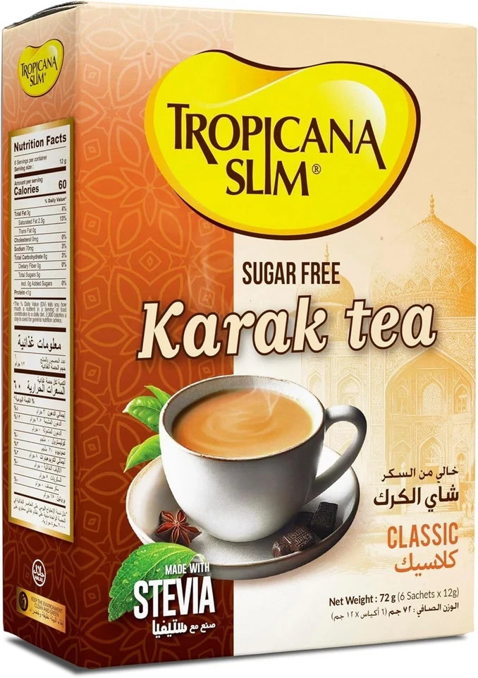 Tropicana Slim Sugar Free Drink Karak Tea Original 72 g
